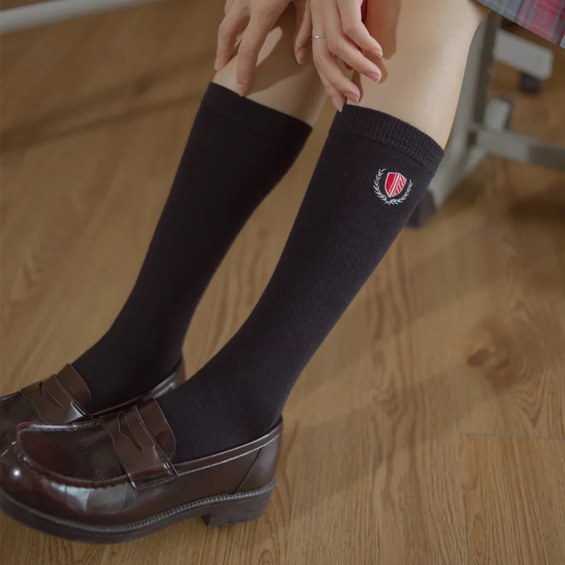 Симпатичные женские хлопковые носки до середины икры с изображением кошачьих