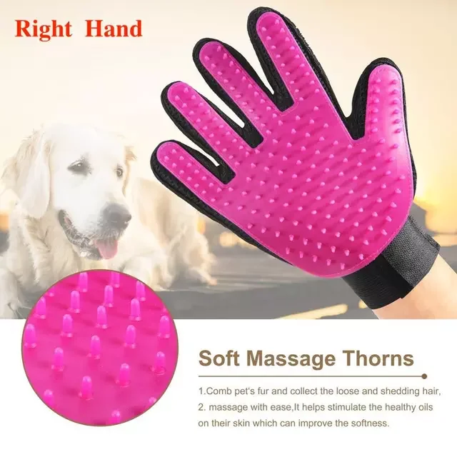 

Pet Dog brush Glove finger cleaning Massage Glove for Pet cat Grooming comb hair gloves animal Deshedding tools