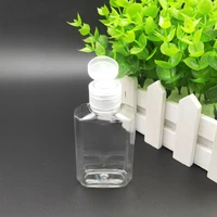 50pcs 60ml empty hand sanitizer gel bottle hand soap liquid bottle clear squeezed pet sub travel bottle