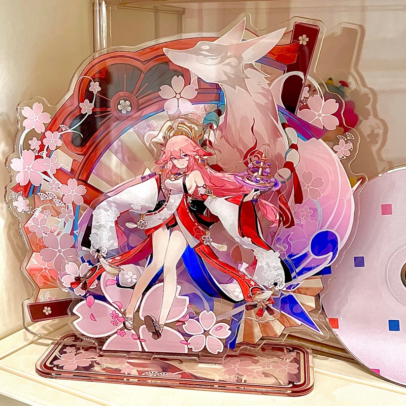 Лидер продаж Genshin Impact Оригинальная фигурка вишневого храма Yae Miko 20 см большая