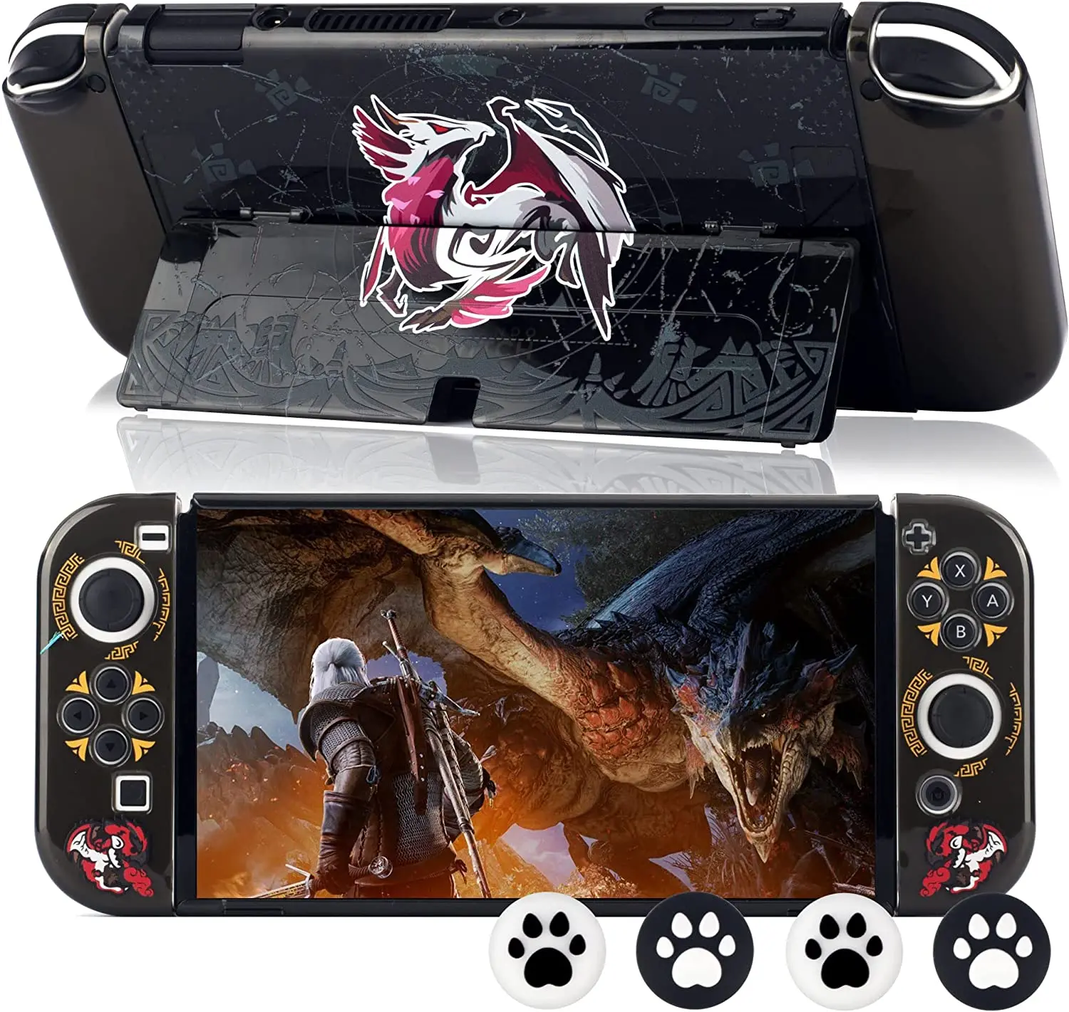 

Cute Cartoon Game Console Cases For Nintendo Switch OLED NS NX Protector Cover Clear TPU Silicone Protective Case For Switch