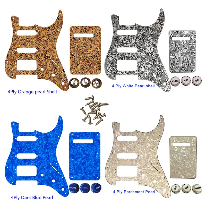 

Guitar Parts-For US 72'11 Screw Hole Standard St Deluxe Humbucker Hss Guitar Pickguard & Back Plate Scratch Plate & Control Knob