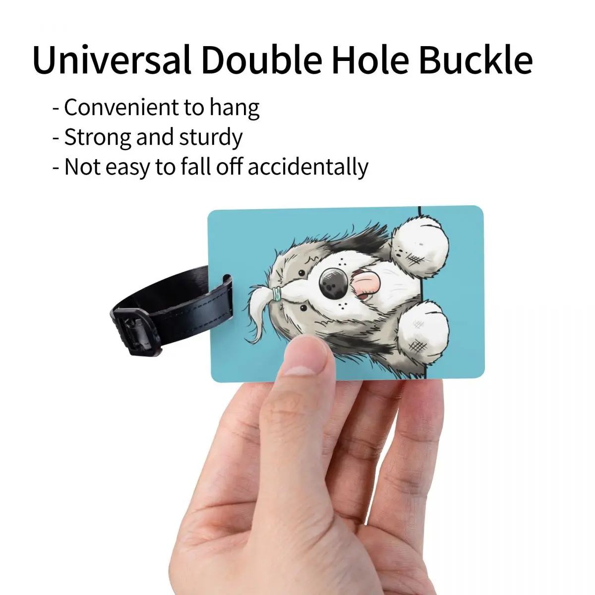 Изготовленная на заказ багажная бирка для собак Happy Bearded Collie чемодан домашних