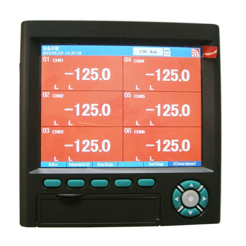

4 Channel 4-20mA Temperature Pressure Data Logger Recorder