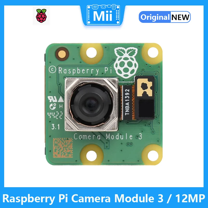 

Raspberry Pi Camera Module 3, 12MP high resolution, Auto-Focus, IMX708 Sensor, Highly Detailed, Realistic Imaging