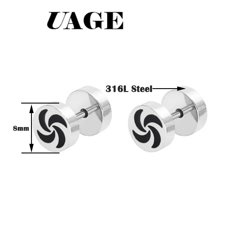 Серьги UAGE из нержавеющей стали в стиле панк женская бижутерия подарок на день