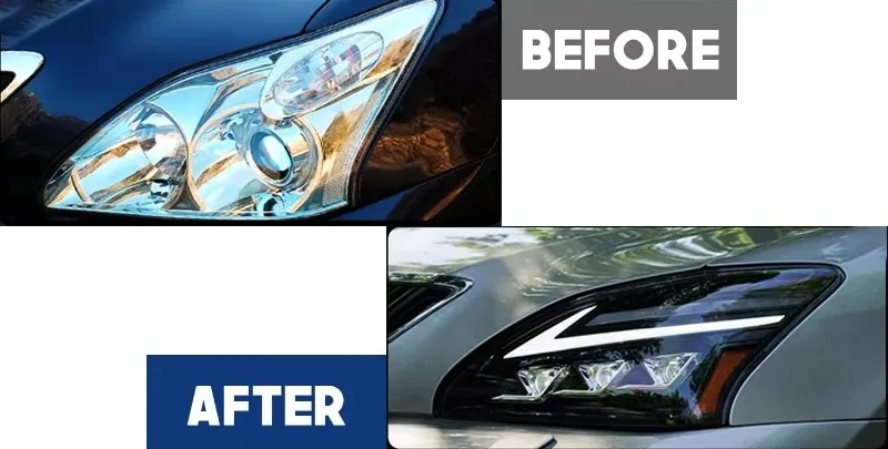 Светодиодные фары для Lexus RX 330 350 400h 2003-2009 анимация запуска последовательный