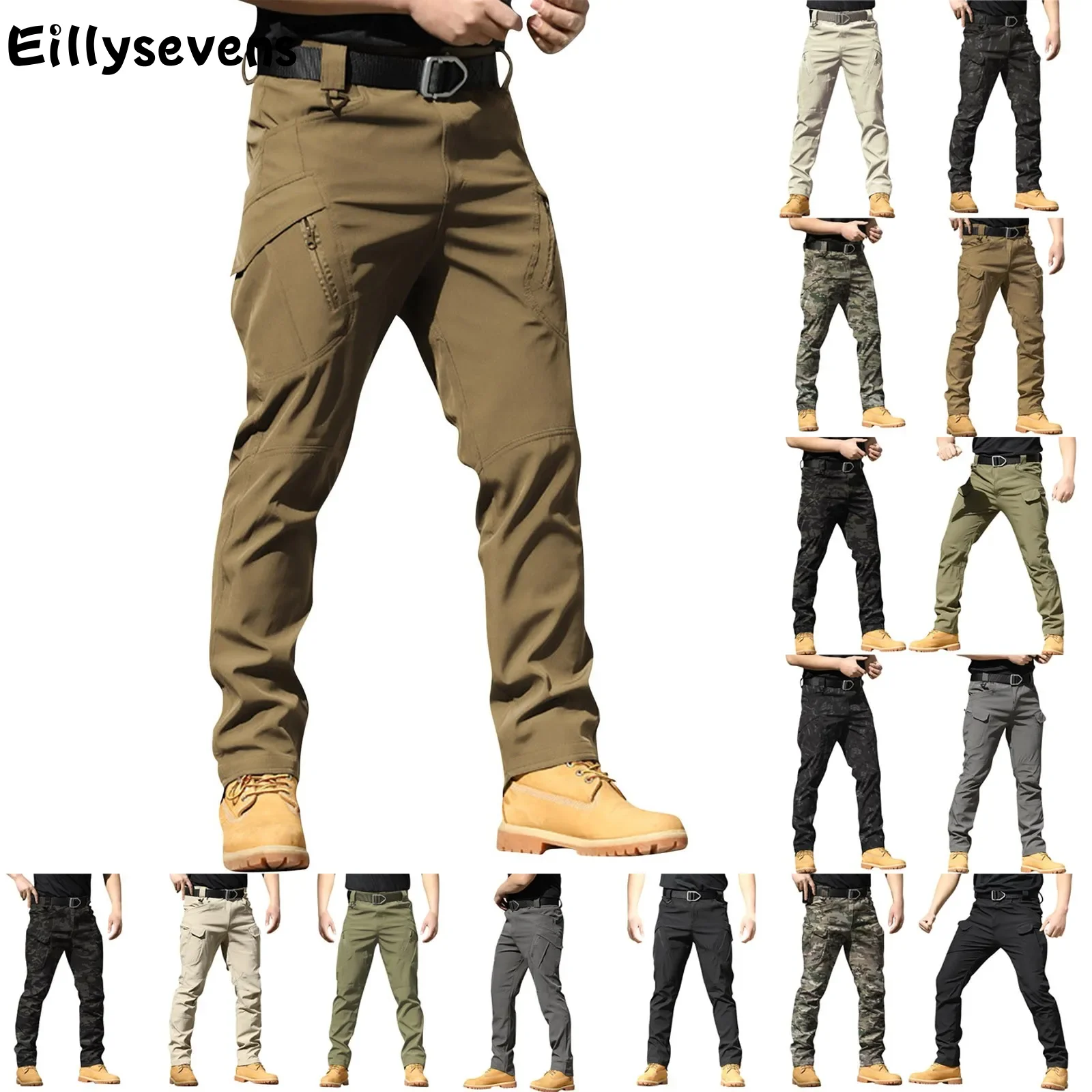 męskich spodni Cargo Military Straight Classic Outdoor Spodnie turystyczne Wojskowa elastyczna tkanina Ix9 służbowe Kombinezon