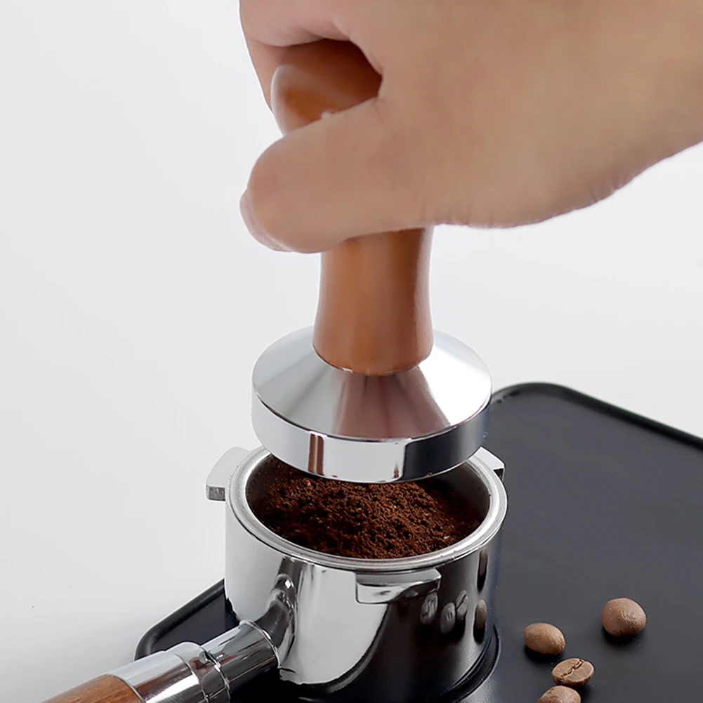 

Портативная кофемолка с деревянной ручкой для бариста, эспрессо-машина, кофемолка для кофе, эспрессо-порошок, молоток, кухонные гаджеты