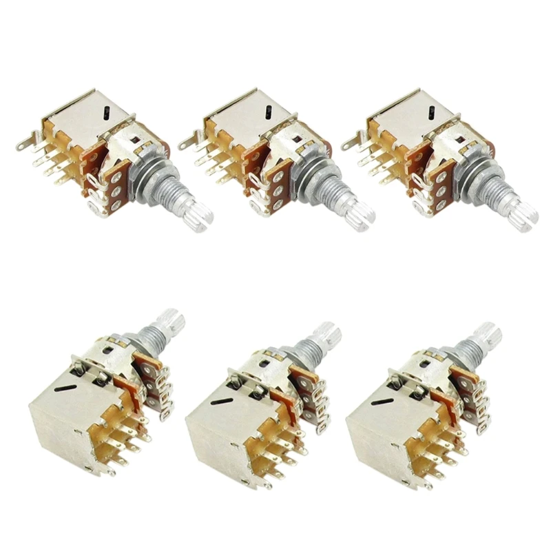 

A500k/B500k Guitar Potentiometer Tone Volume Control Pots Knurled Split Shaft