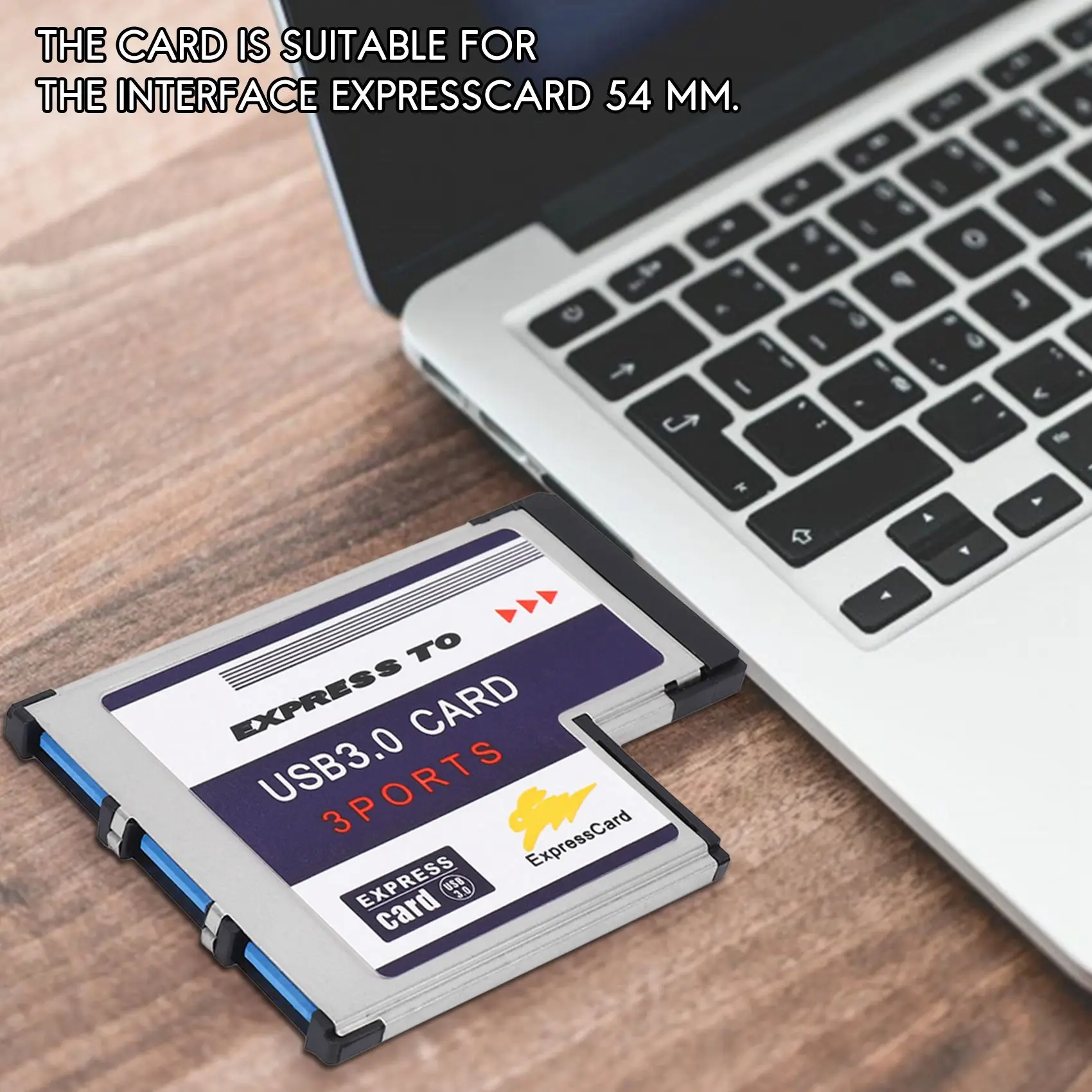Фото AAAE 3-портовая USB 3.0 Express-карта 54 мм PCMCIA Express Card для ноутбука, НОВИНКА №3