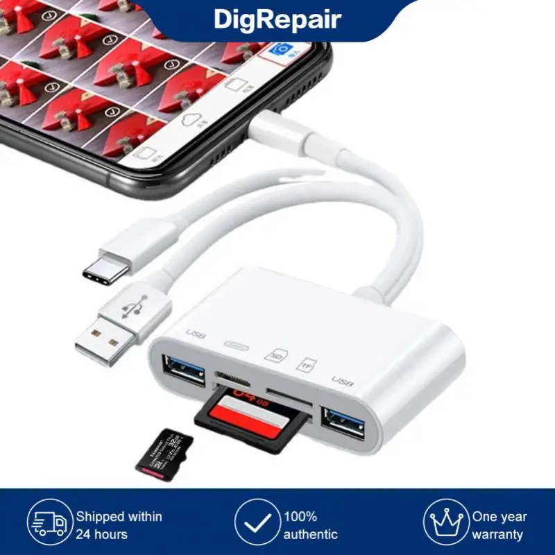 

Cell Phone Converter Data Converter Universal Usb Otg Converter Adapter With Sd / Tf Card Reader Multi-function Otg Usb Adapter