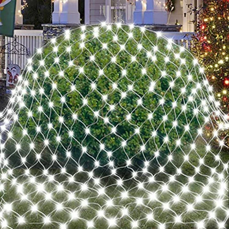 3X2/3X3M Christmas Garland String Lights Outdoor Net Mesh Light Christmas Net Light 8 Modes for Wedding Garden Lawn Bushes Decor