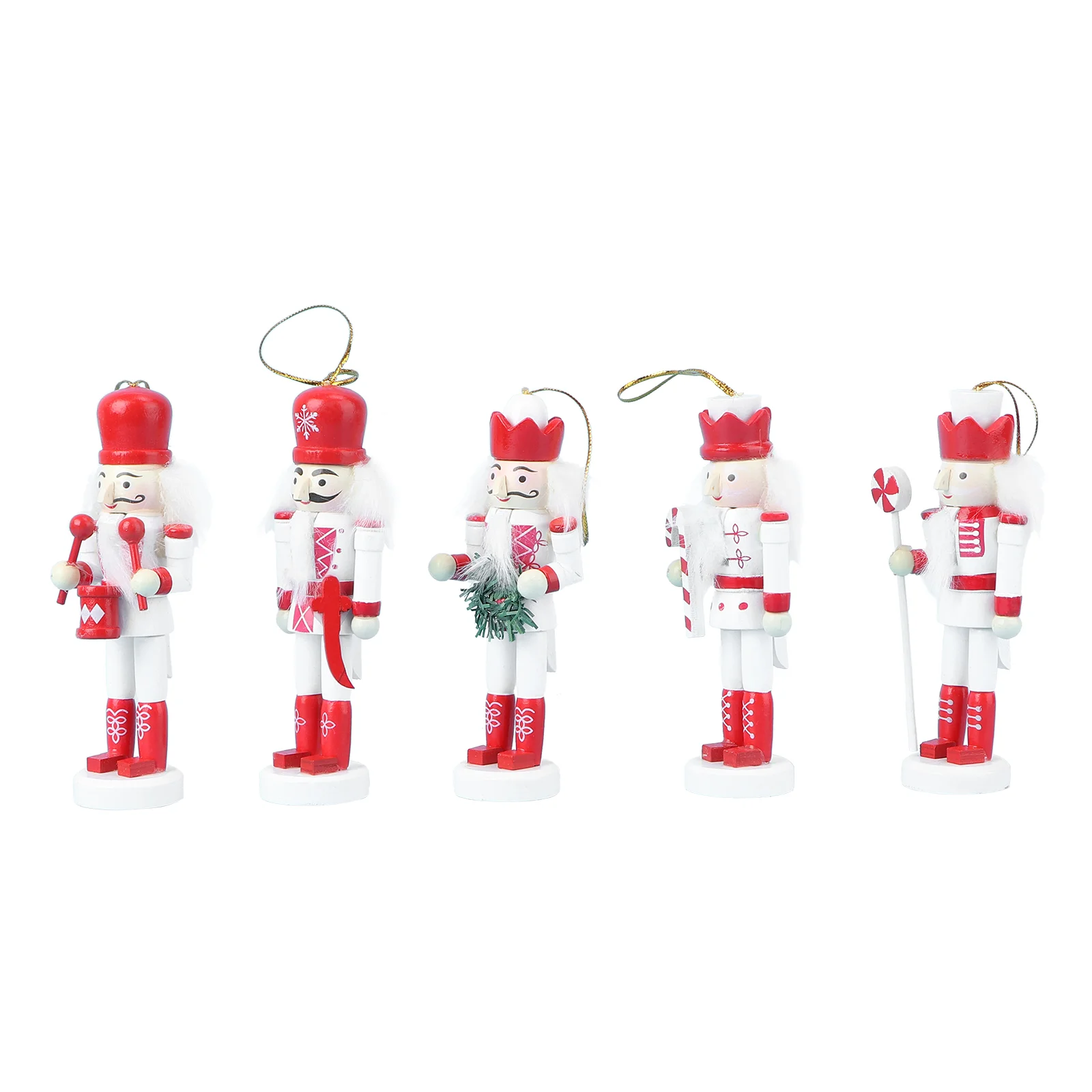 

Nutcracker Christmas Wooden Soldier Hanging Ornament Decorations Xmas Set Desktop Ornaments Decor Wood Tree Nutcrackers Pendant
