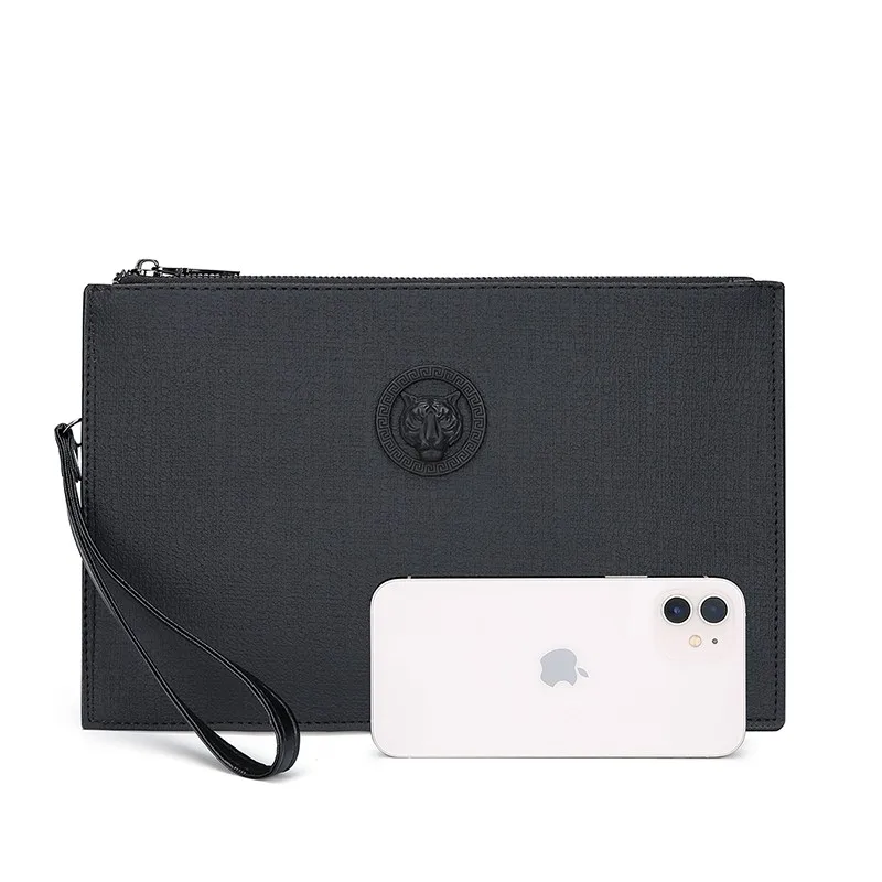 Модная мужская сумка с рисунком головы тигра высококачественная мягкая