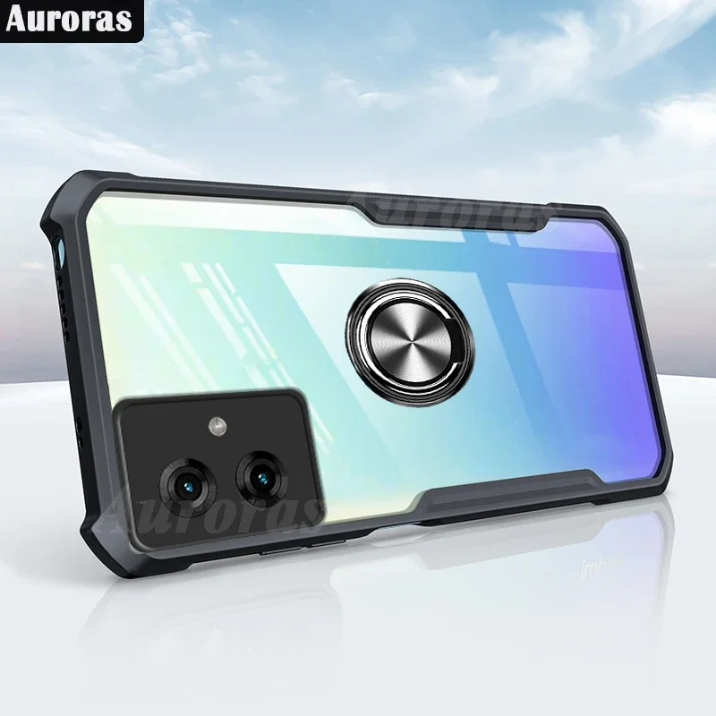 Moto G55 G35 чехол прозрачная акриловая задняя крышка для магнитный держатель