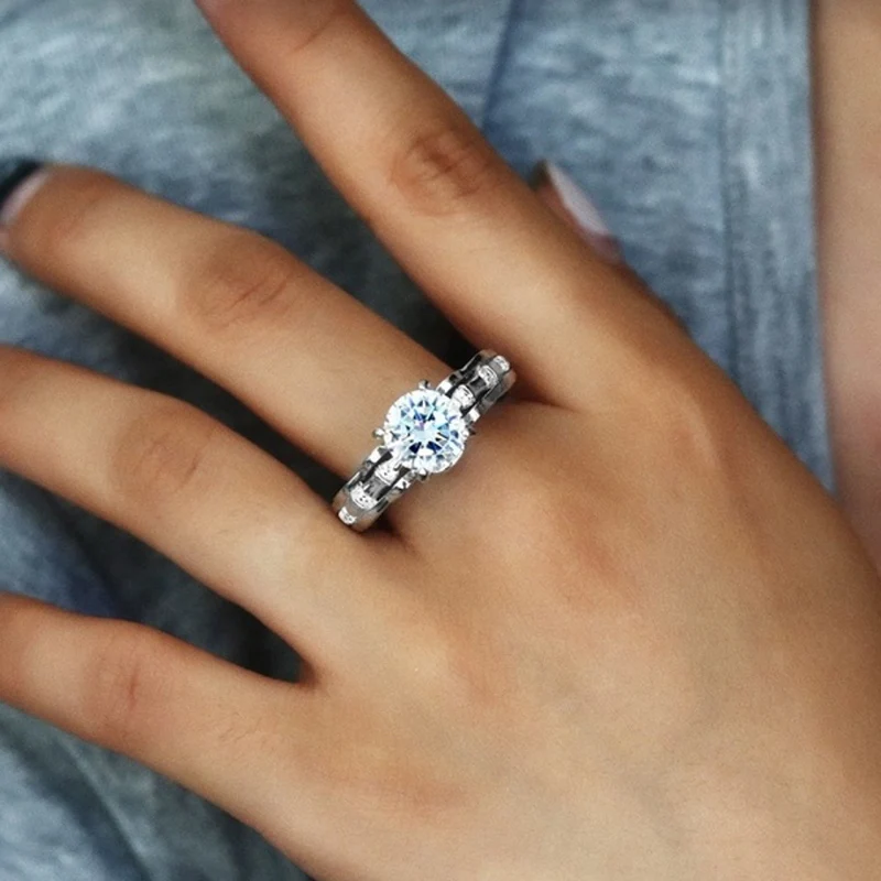 Кольцо с большим кристаллом для мужчин и женщин винтажное вечернее Ювелирное