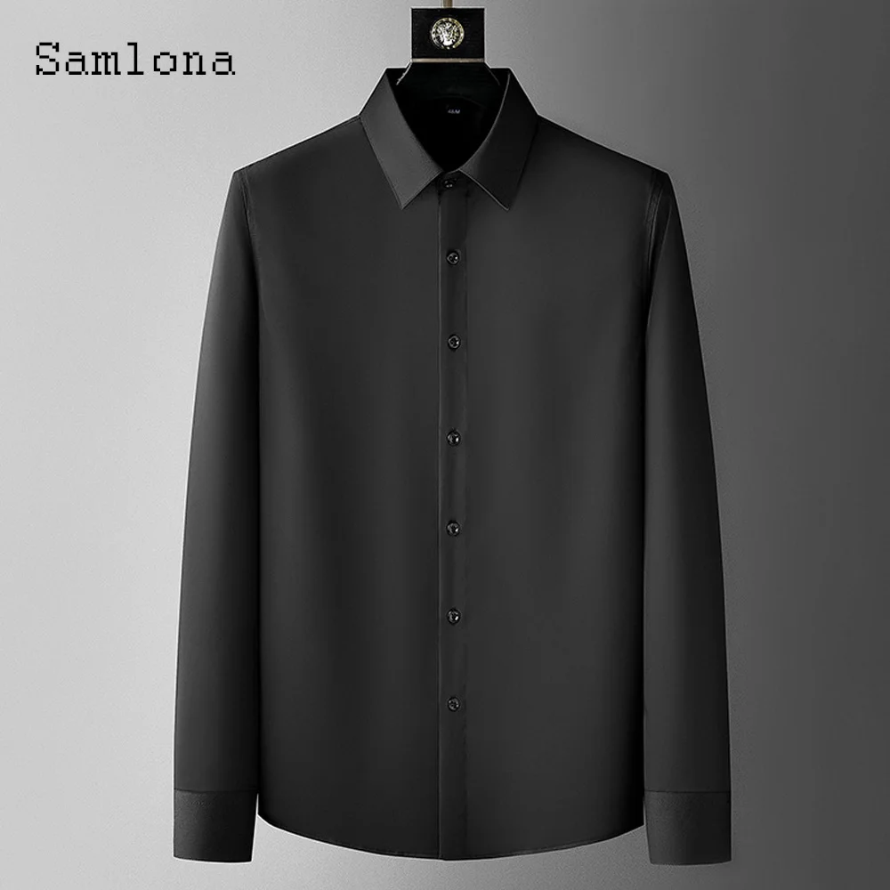 

Plus Size 5XL Mens Wedding Party Shirts Clothing 2023 Office Men's Solid Tops Vintage harajuku Blouse Men Elegant Party Shirt