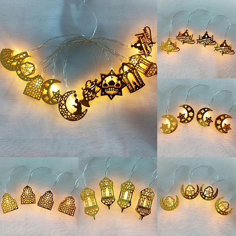 Рамаданские украшения Луна Звезда Светодиодные огни с надписью «Эйд Мубарак» на русском языке для дома, ислама, мусульман, Хаджа Карима, Аль-Адха, украшений фонаря.