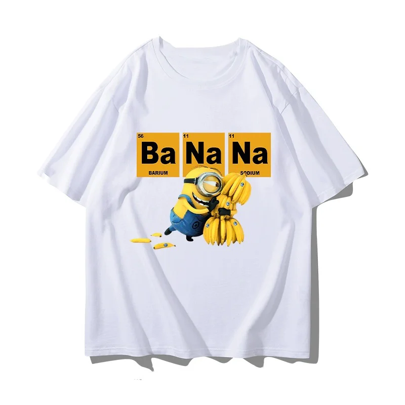 2024 футболка Гадкий я Миньоны банан элемент мужская и женская детская хлопковая