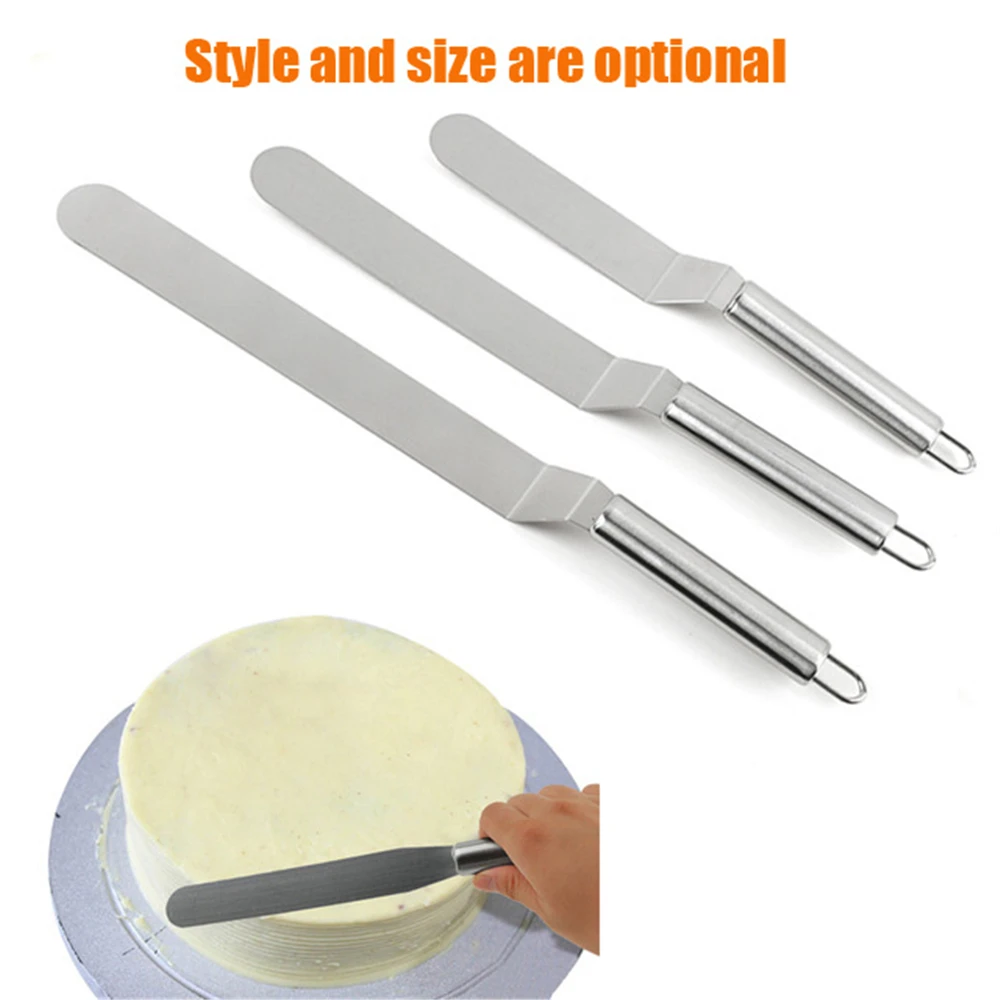 4-10in Straight Curved Cake Spatula Decorating Stainless Steel Baking & Pastry Portable Cream Butter Accessories Kitchen Gadgets |
