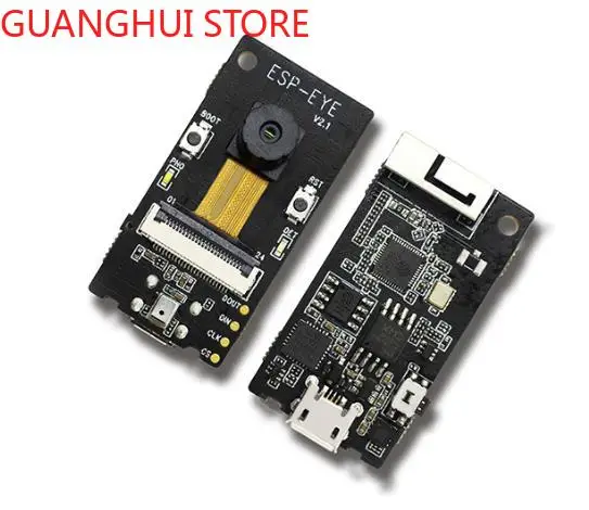 

1 pcs x ESP-EYE face recognition board Evaluates image recognition and audio processing used in various AIoT applications