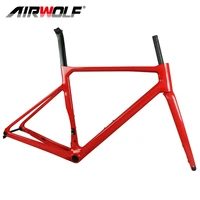 airwolf carbon frame road bike disc brake 700c road bike frameset 49 52 54 56 58cm max tire 70038c racing bicycle frameset 997g