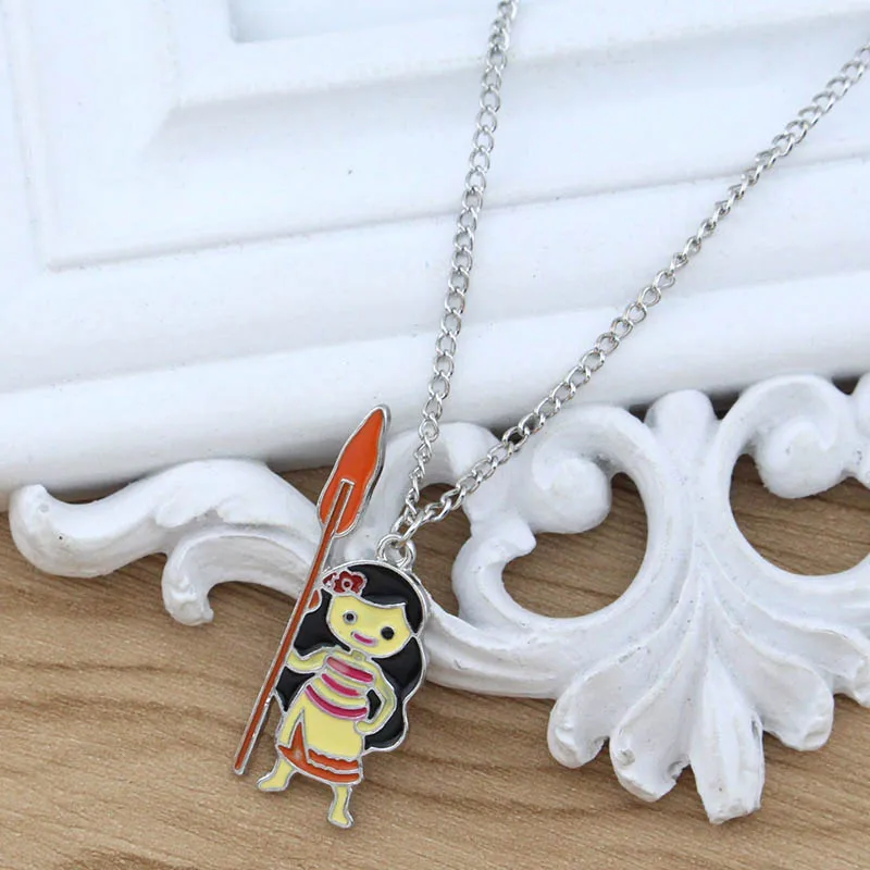 Ожерелье принцессы Моана из аниме-фильма плетеная вручную кожаная веревка кулон