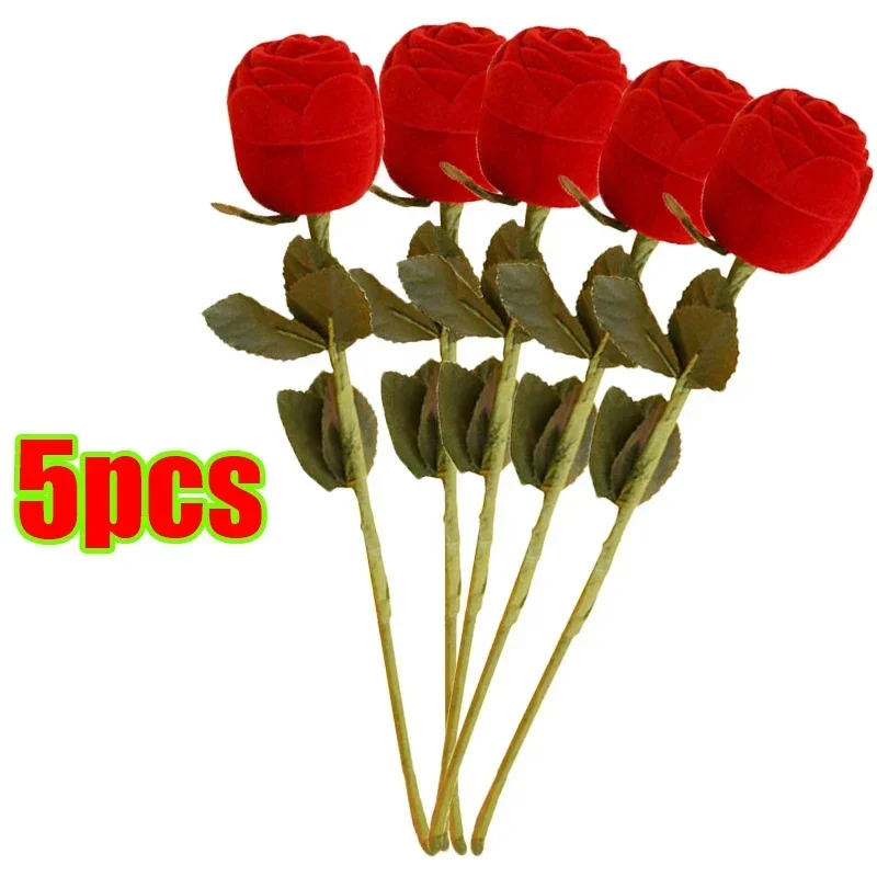 

Коробки для колец с красной розой, 1-5 шт.