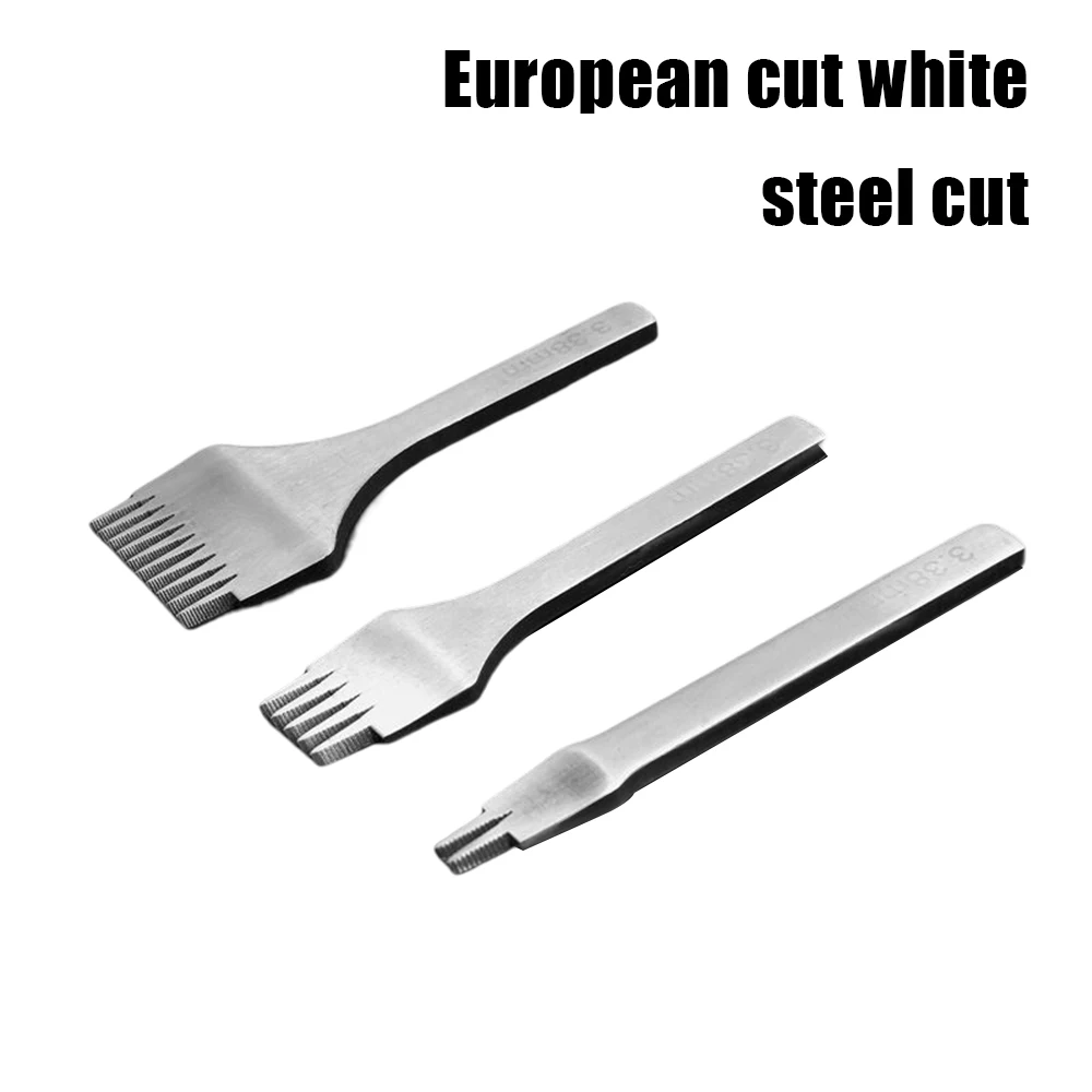 

French Cut Oblique Flat Cut White Steel Cut European Cut Olive Cut Leather Tool Spacing 2.73.0 3.38 3.85 Leather Tools Hand Sewi