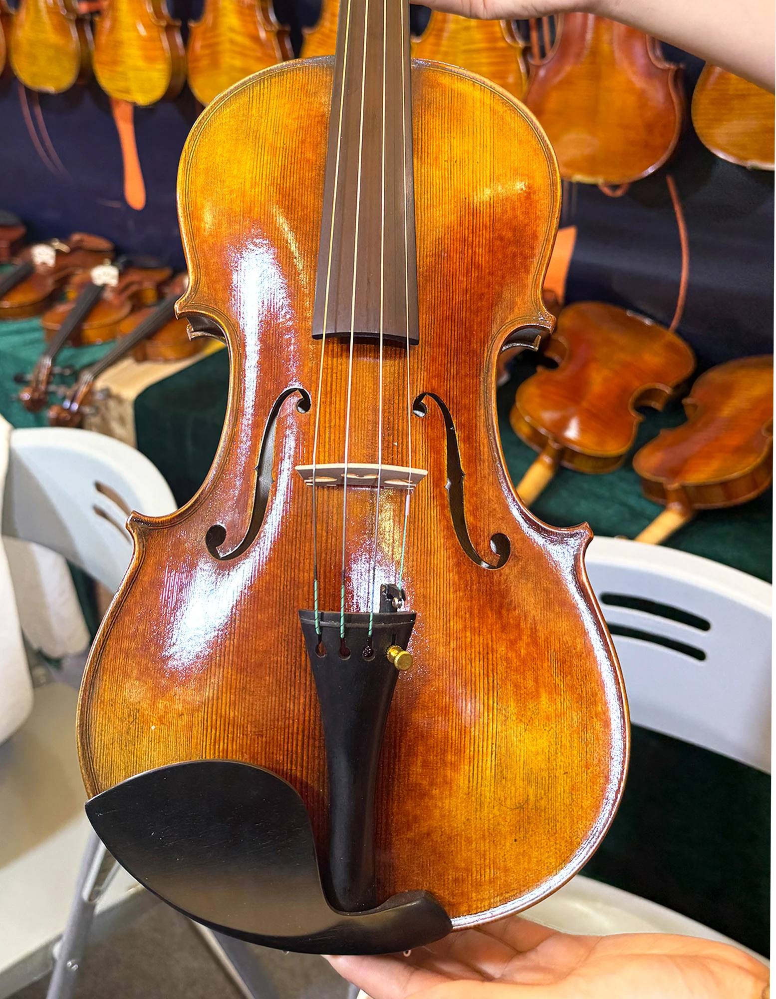 Скрипка ручной работы Amati 44, премиум-класса, из массива дерева, с масляным лаком, профессиональная, для студентов и исполнителей (art.: 3920dbc3c2aee) - 3920dbc3c2aee