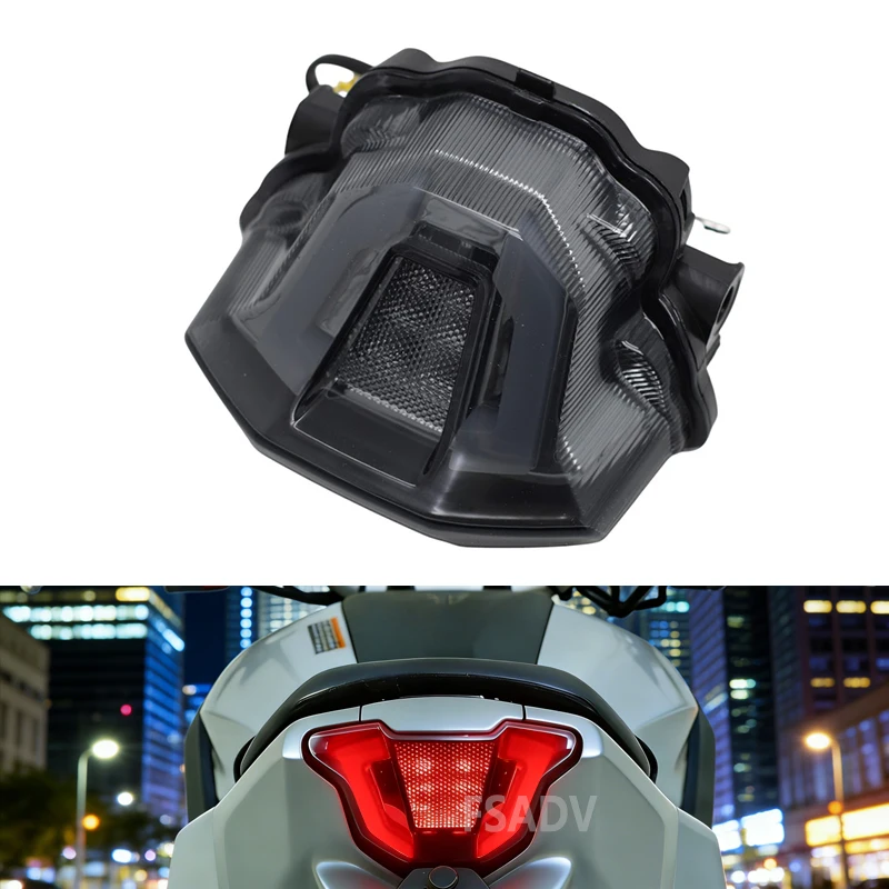 Фото Светодиодный интегрированный задний фонарь-указатель поворота для мотоцикла Yamaha MT07 MT-07 MT 07 2025: задний стоп-сигнал, указатели поворота, аксессуары №1