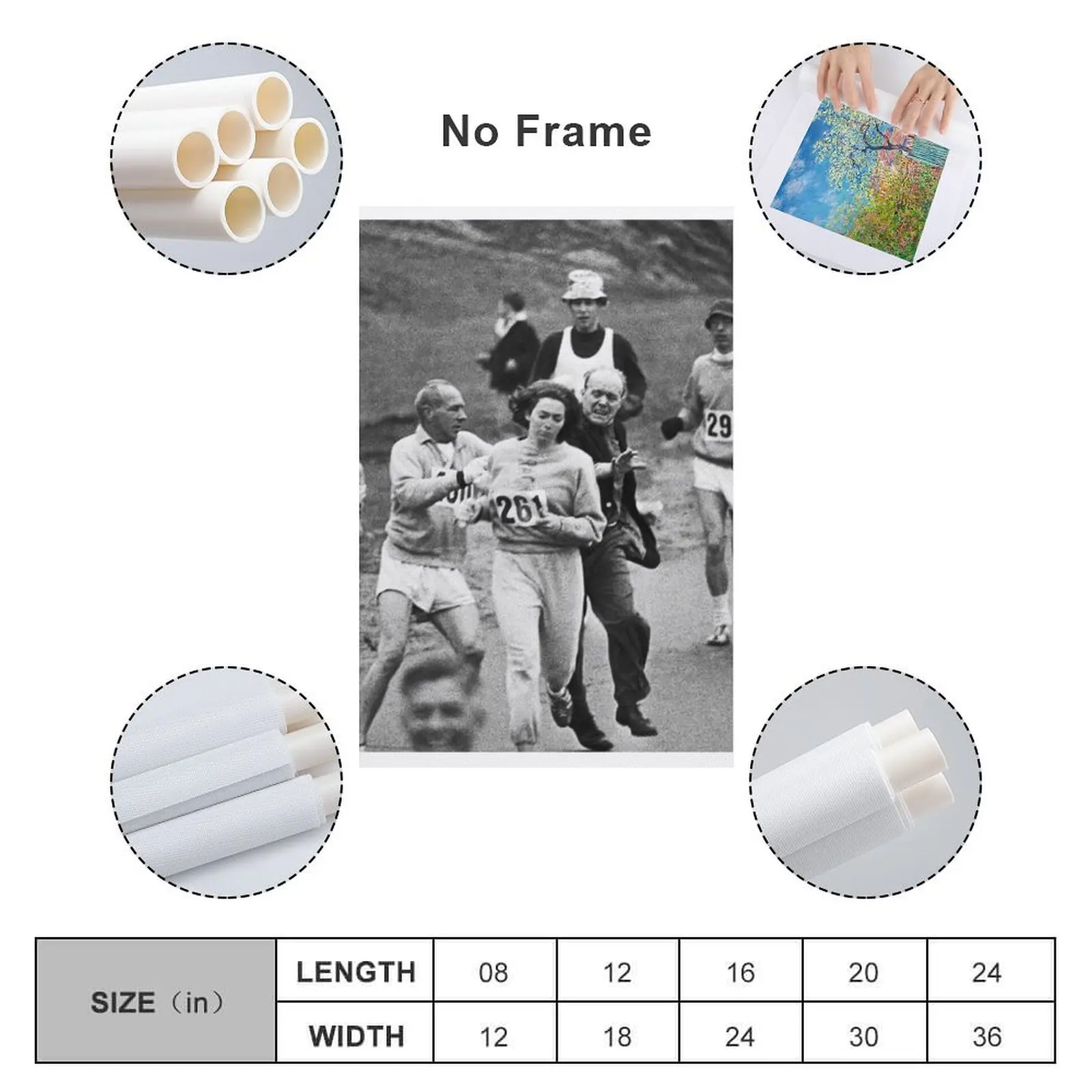 Kathrine Switzer - Boston 1967) Холст Картина декоративная картина для гостиной постеры