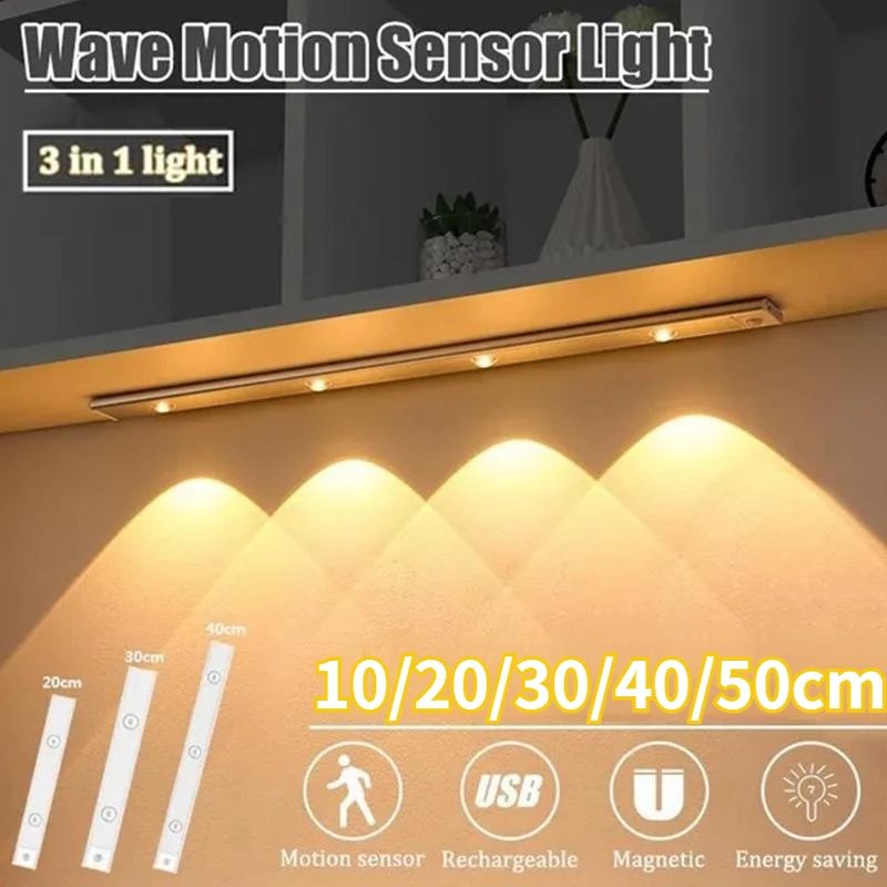 

LED Night Light USB Motion Sensor Wireless UltraThin night light led Wine cooler Lamp For Kitchen Bedroom Wardrobe Cabinet Light