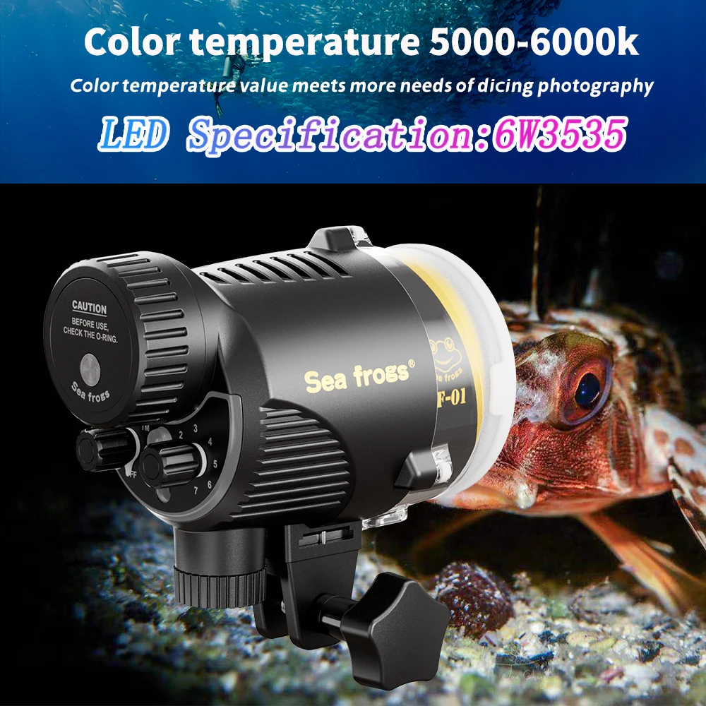 Фото Seafrogs 32GN 100m Водонепроницаемый подводный стробоскоп для дайвинга вспышка для подводной фотосъемки стандартных фотографий №4