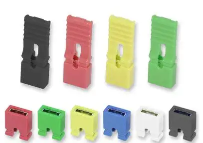 

2000 шт. X 2,54 мм 1,27 мм 2,0 мм, черный, белый, красный, зеленый, синий, желтый, открытый/закрытый тип мини-перемычка для штыревого разъема