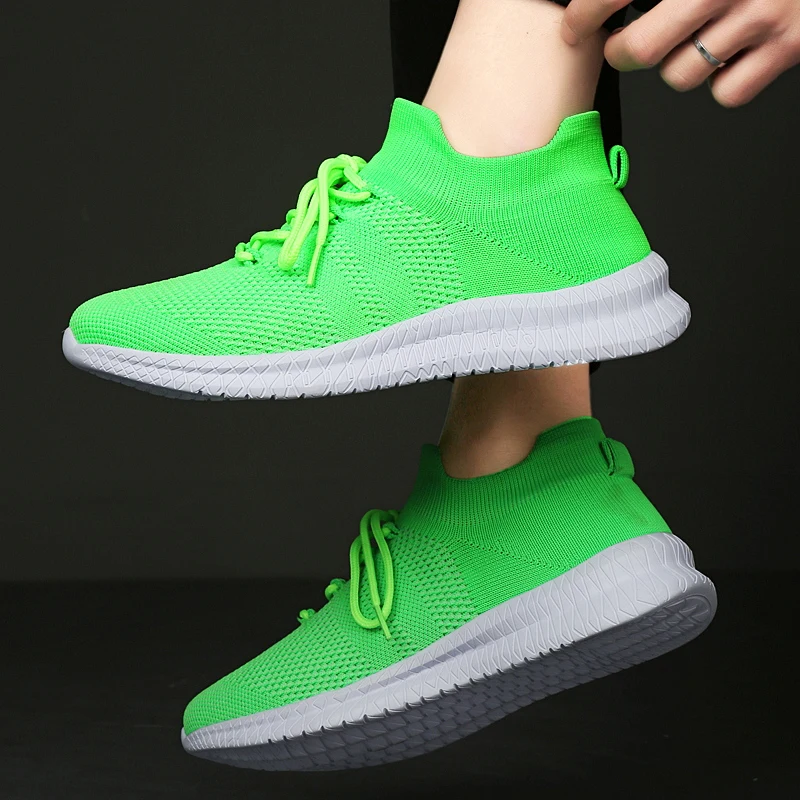 Кроссовки-носки мужские дышащие уличные повседневные лоферы прогулочная обувь