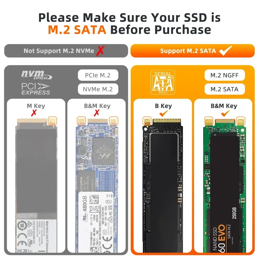 Фото MAIWO M.2 SATA NGFF SSD Док-станция Offline Clone M.2 Чехол USB3.1 Type-C M2 Чехол для внешнего жесткого диска для ПК, ноутбука №2