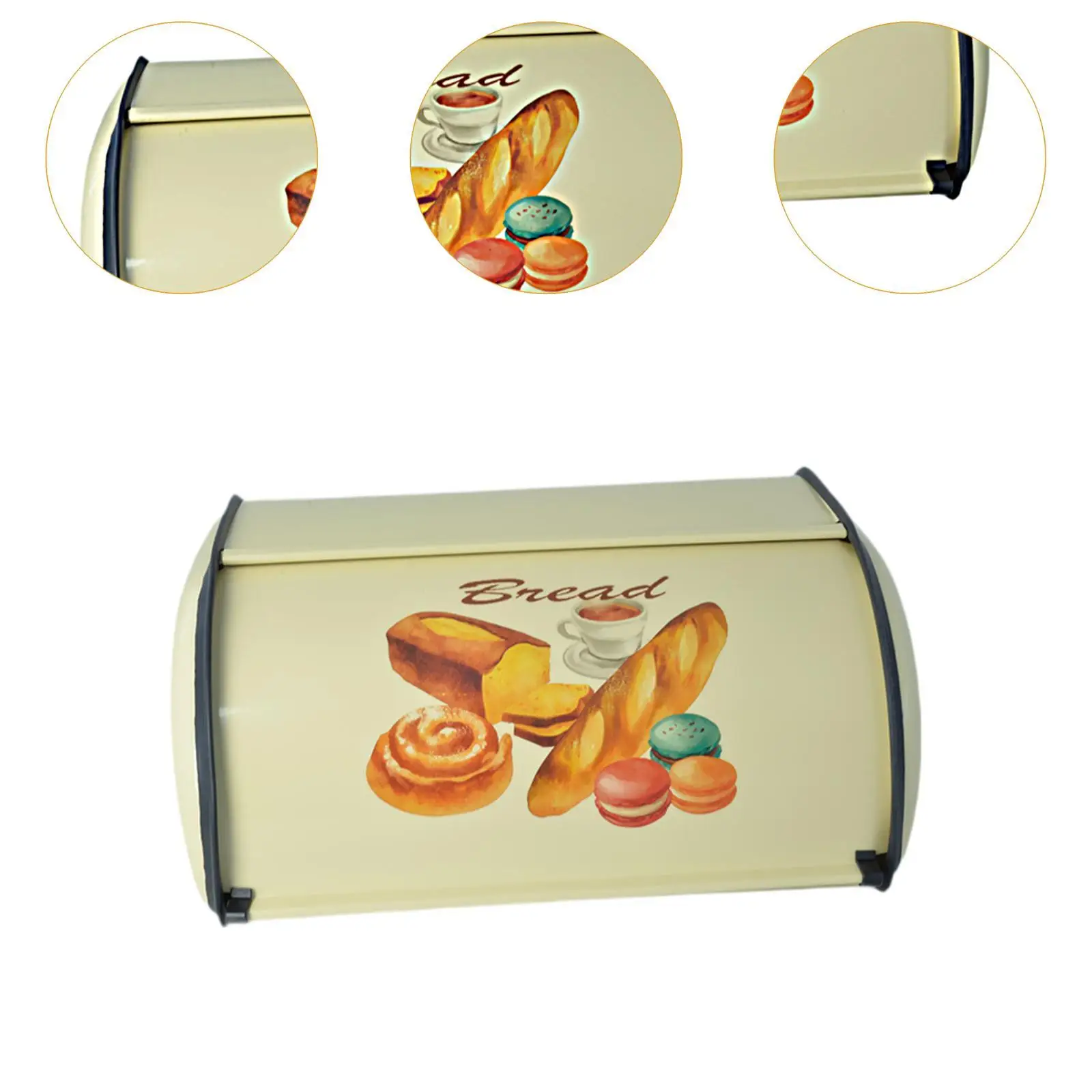 Большая металлическая коробка для хлеба Кухонный Контейнер хранения буфета