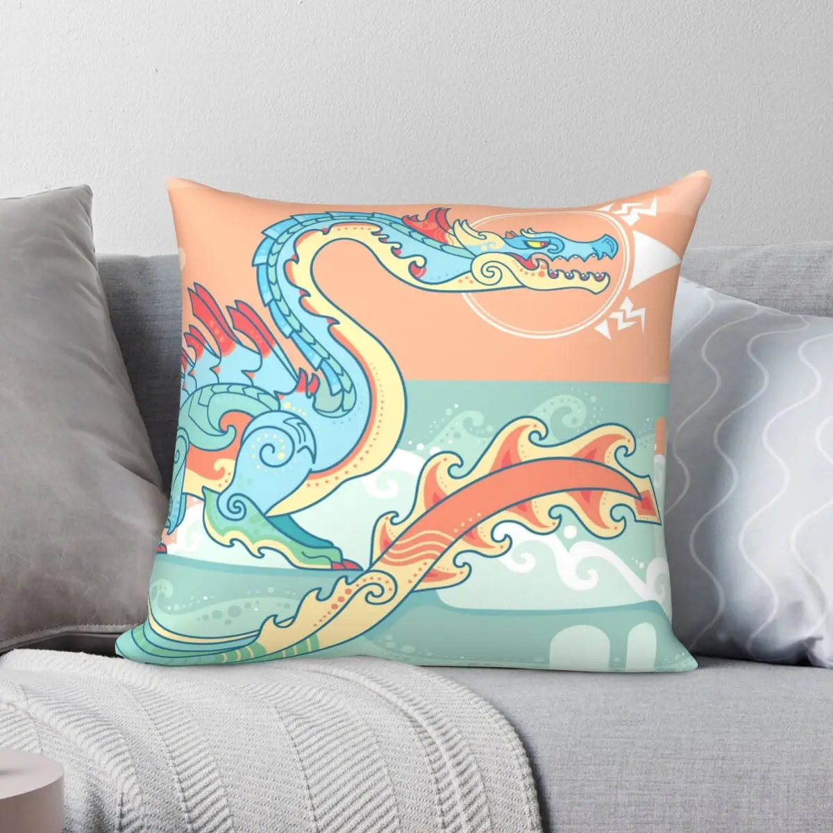 

Lord Of The Sea Square Pillowcase Polyester Linen Velvet Pattern Zip Decor Pillow Case Home Cushion Cover