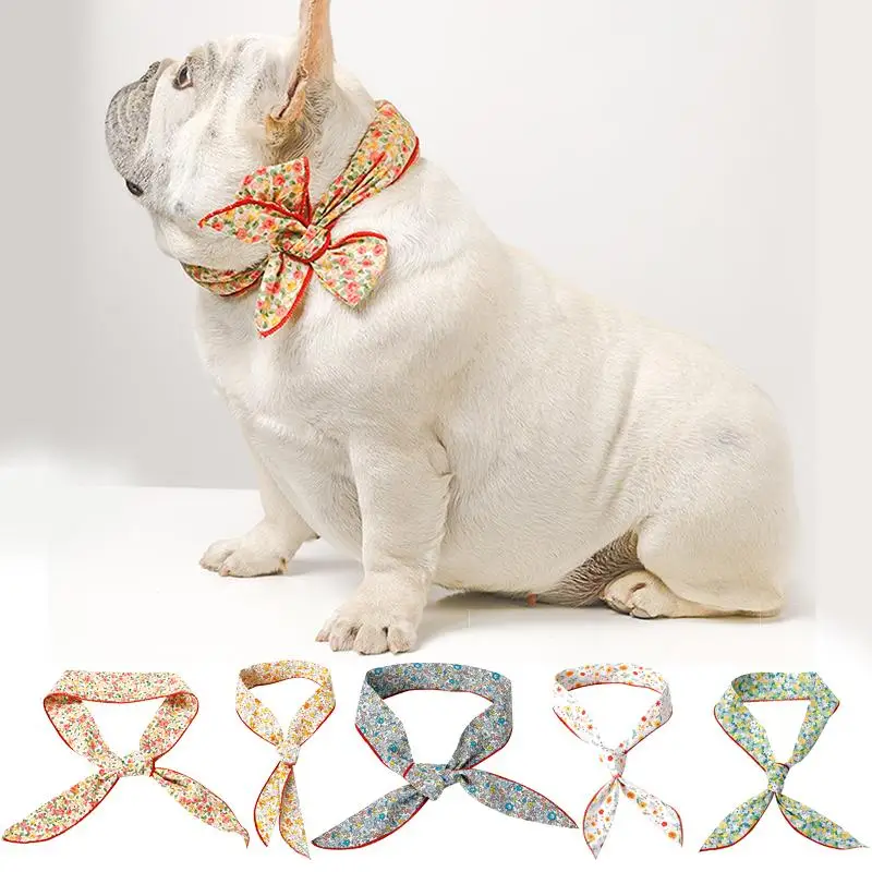 

Цветочный охлаждающий шарф для домашних животных, многоразовое дышащее крутое полотенце для льда, летние ошейники для домашних животных, товары для собак