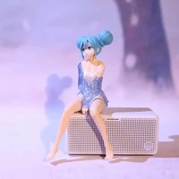 anime hatsune miku figure kawaii remm princess miku sitting chair static model 20cm pvc action figurine collection toys