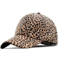 pu leather autumn winter baseball cap leopard print embossed european american fashion wild hats men outdoor fishing cap dad hat