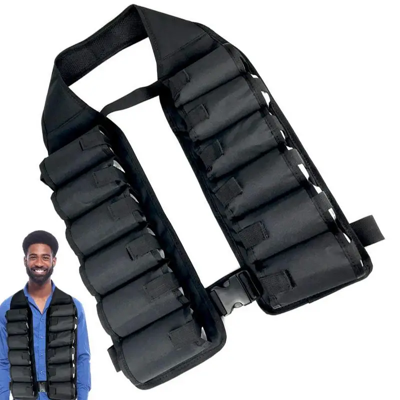 

Beer Vest Belt Drinking Vest Belt Portable Drink Vest Beverage Holder With 12 Pocket Grill Accessories For Travel Hiking