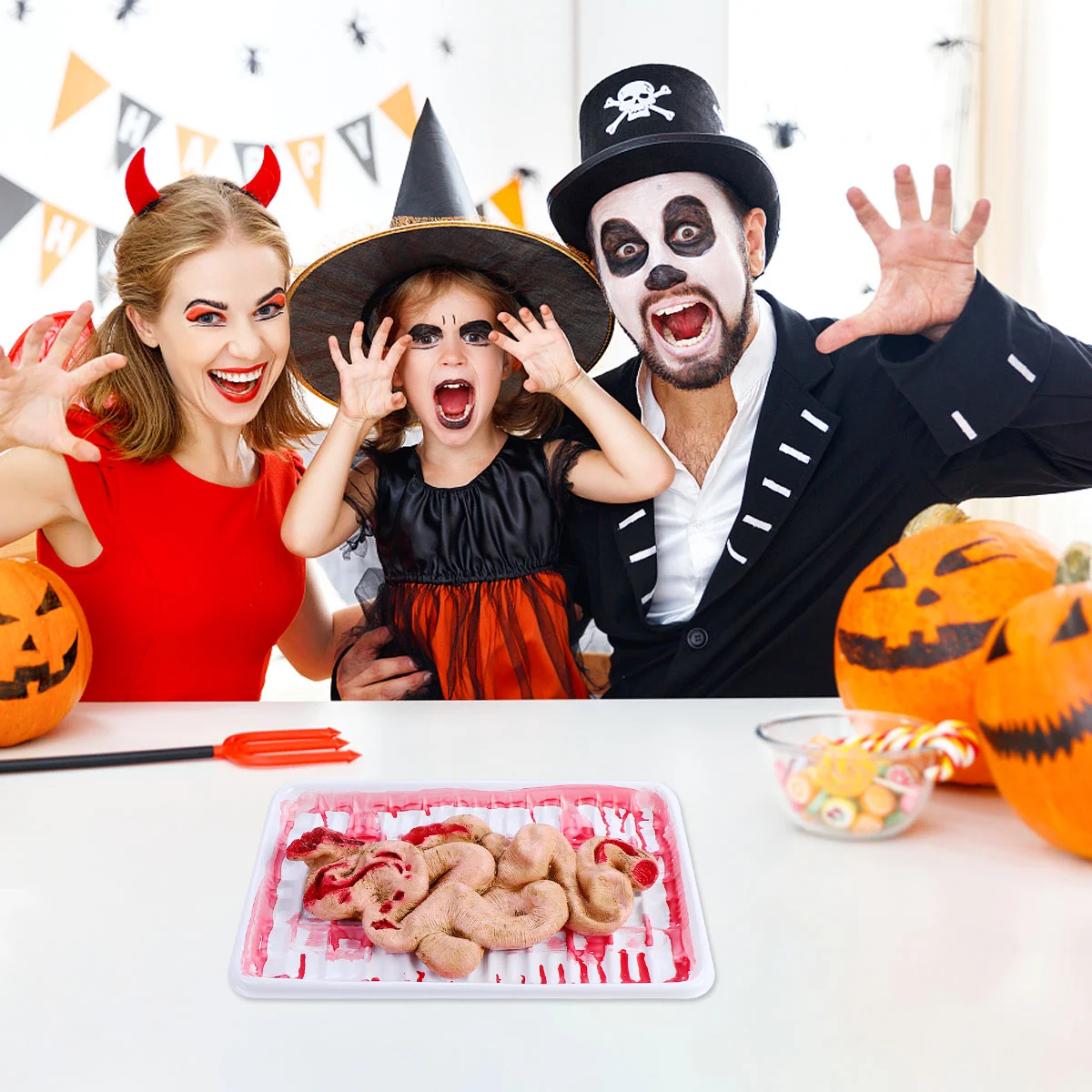 

1 коробка, органный Ланч-бокс для Хэллоуина