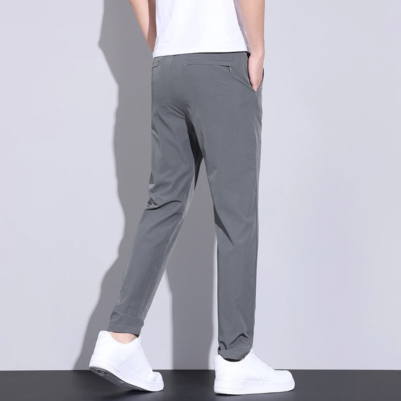 Брюки мужские ультратонкие из вискозы брендовая одежда повседневные Модные