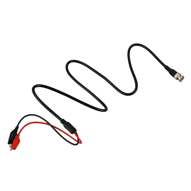 

2X P1011 BNC Q9 Male Double Dot Crocodile Oscilloscope Lead Test Probes Cable 1M