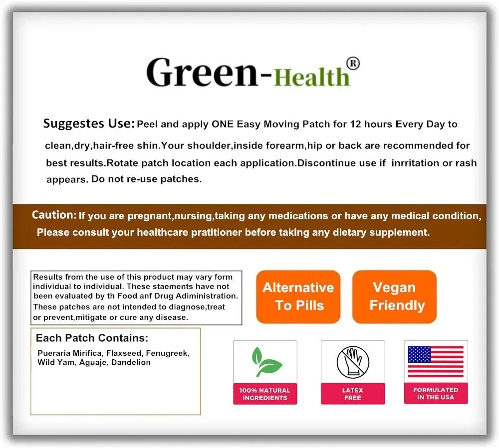 Пуэрария мирифика комплекс трансдермальных нашивок для женщин балансировка и