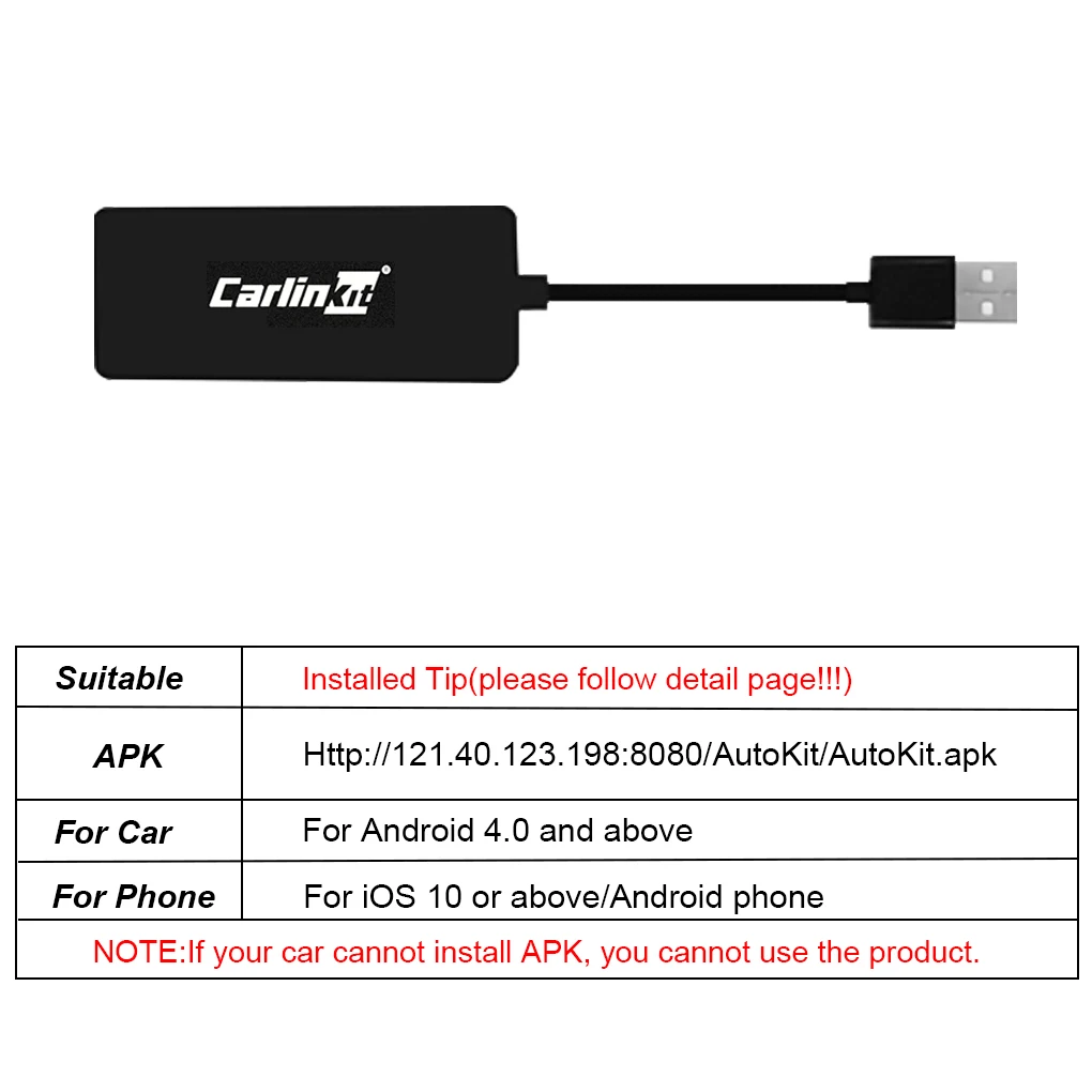 

Carlinkit 2.0 Wireless CarPlay Activator For Phone iOS 10 for Car Android 4.0 For Mitsubishi Asx Lancer 10 Outlander 3 L200