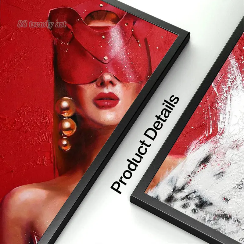 Красная Королева холст картина маслом женские постеры с завязанными глазами